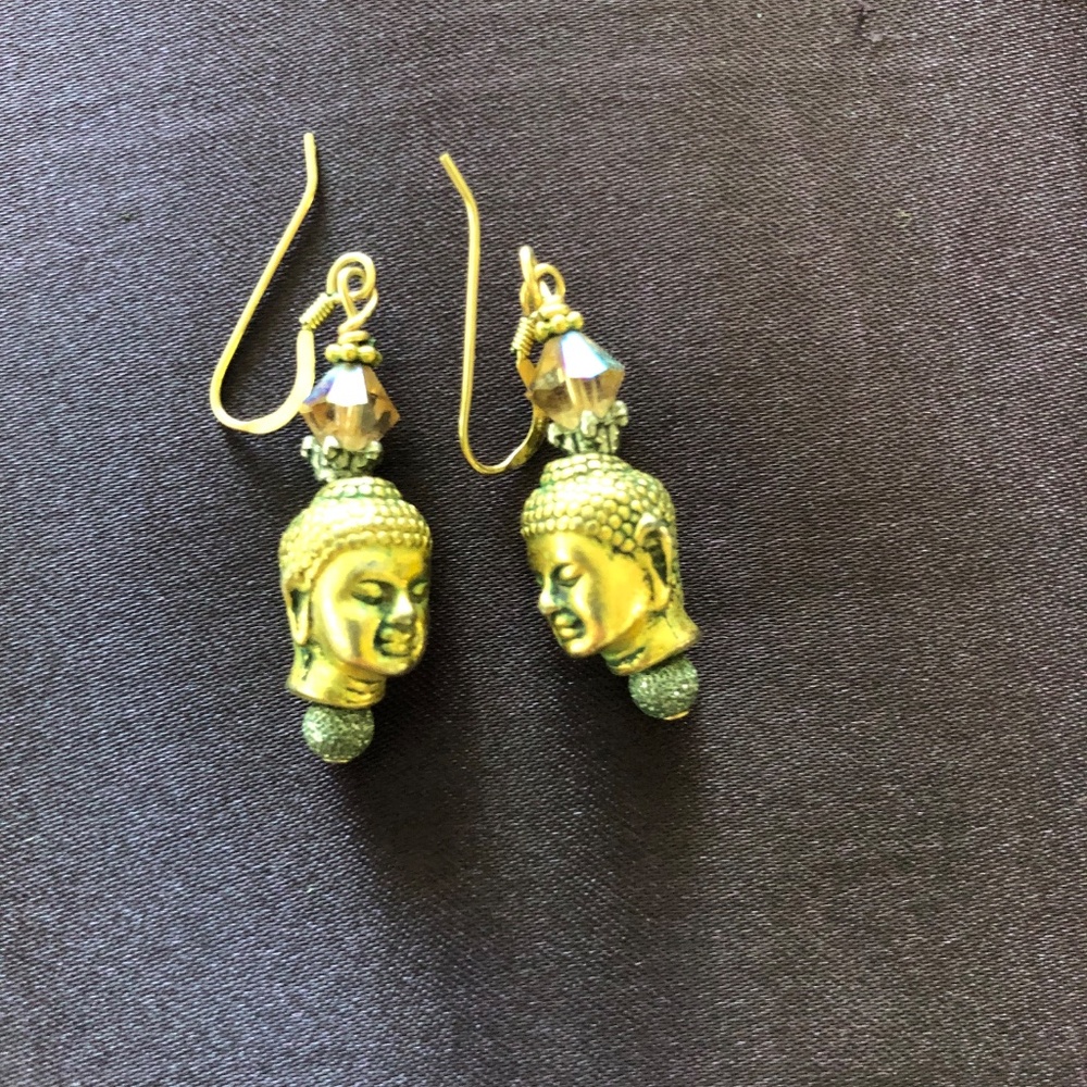 Buddha Head Earrings And 2 Heads